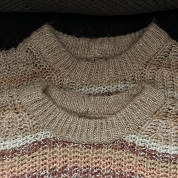 Women’s American Eagle Knitted Striped Oversized Sweater - Picture 7 of 8